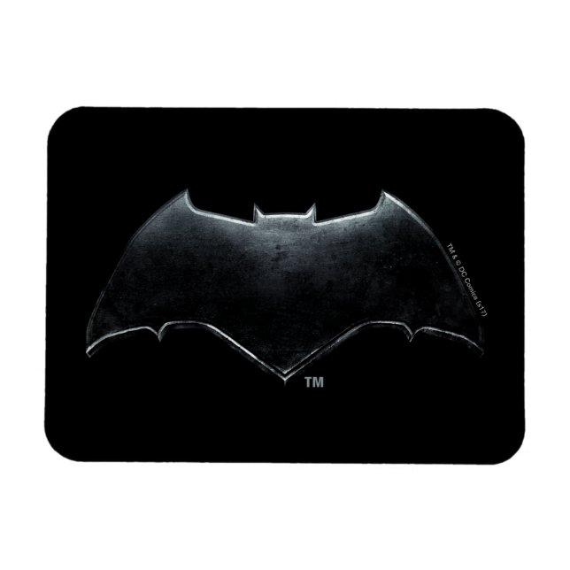 Magnet Flexible Ligue de Justice | Symbole de batman métallique (Horizontal)