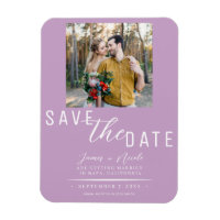 Lilac Purple Enregistrer la date Mariage photo