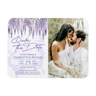 Magnet Flexible Lilac Wisteria Jardin Mariage Photo Enregistrer la