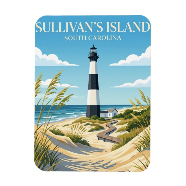 Magnet Flexible L'île de Sullivan Caroline du Sud (Vertical)