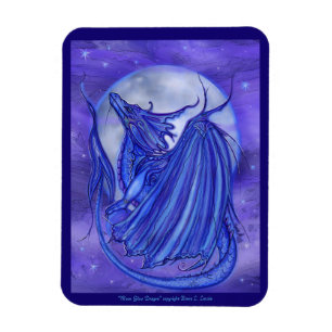 Magnet Flexible L'imaginaire du dragon de la Lune par Renee Lavoie