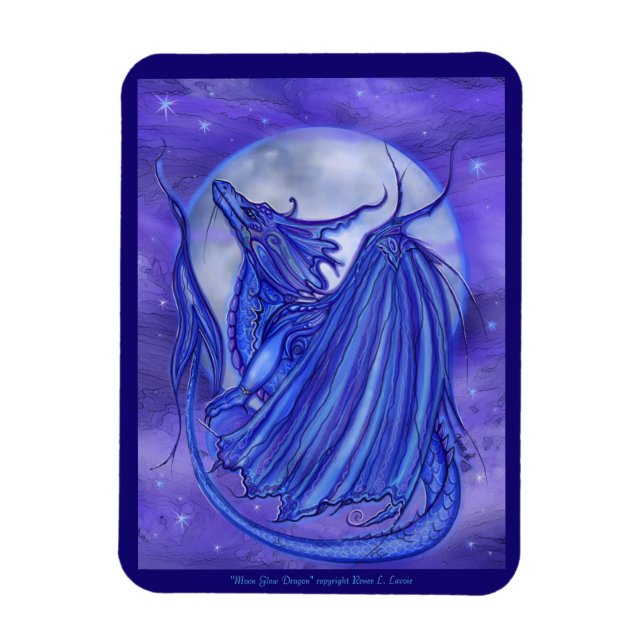 Magnet Flexible L'imaginaire du dragon de la Lune par Renee Lavoie (Vertical)