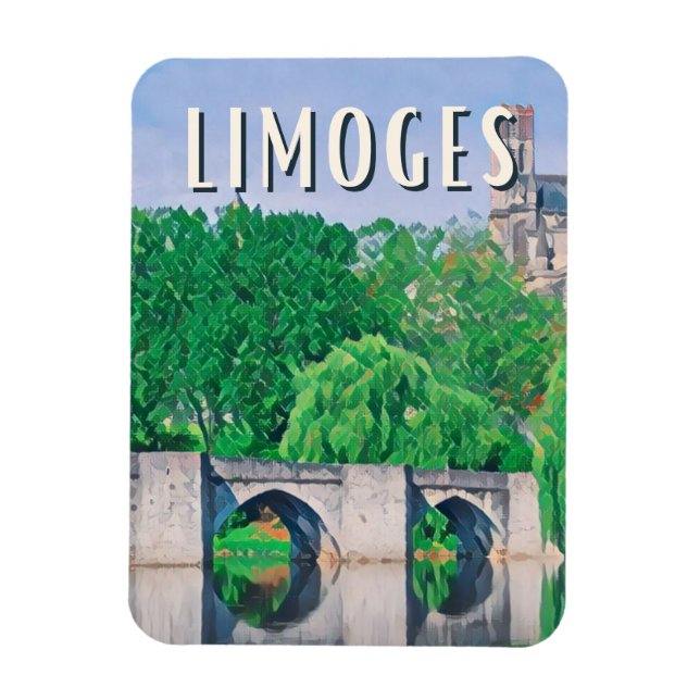 Magnet Flexible Limoges Photo Vintage (Vertical)