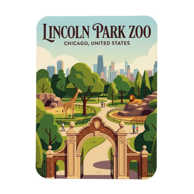 Magnet Flexible Lincoln Park Zoo Illinois (Vertical)