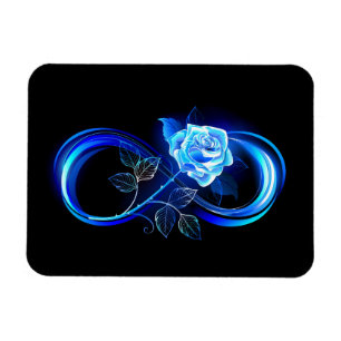 Magnet Flexible L'infini lumineux avec une rose bleue