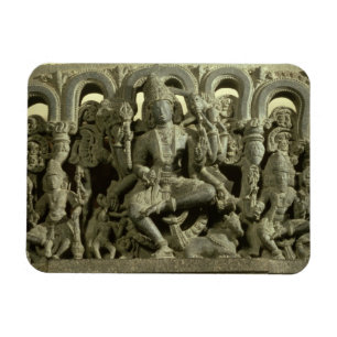 Magnet Flexible Linteau dépeignant la trinité : Siva, Brahma et