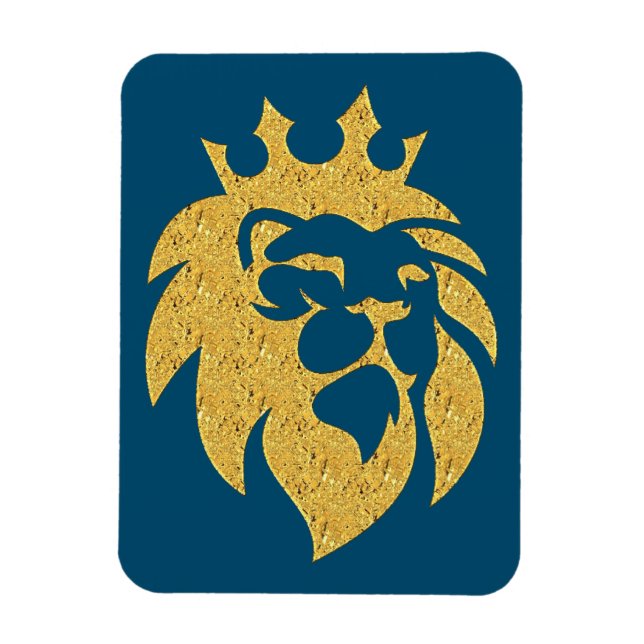 Magnet Flexible Lion Avec Couronne - Style Or 1 (Vertical)