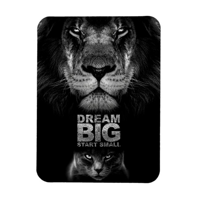 Magnet Flexible Lion Dream BIG Start Small (Vertical)