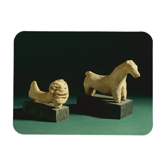 Magnet Flexible Lion et cheval en terre cuite, Mohenjodaro 2300-17 (Horizontal)