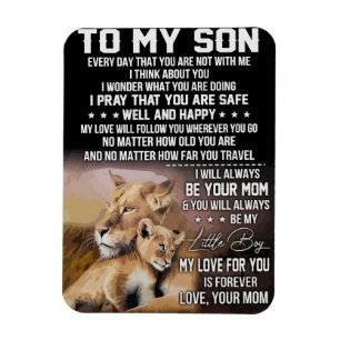 Magnet Flexible Lion Lover To My Son Lion