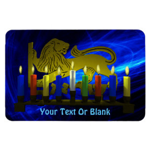 Magnet Flexible Lion Menorah en laiton de Chanukkah