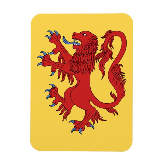 Magnet Flexible Lion Rampant Gules (Vertical)