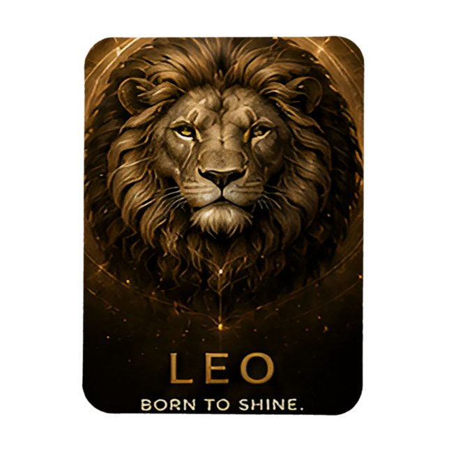 Magnet Flexible Lion Zodiaque Lion Céleste Symbole d'Astrologie (Vertical)
