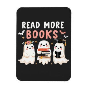 Magnet Flexible Lire la suite de livres Éffrayant Halloween Ghost