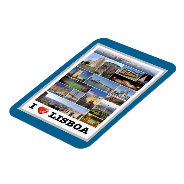 Magnet Flexible Lisbonne - I Love - Portugal - (Côté Gauche)