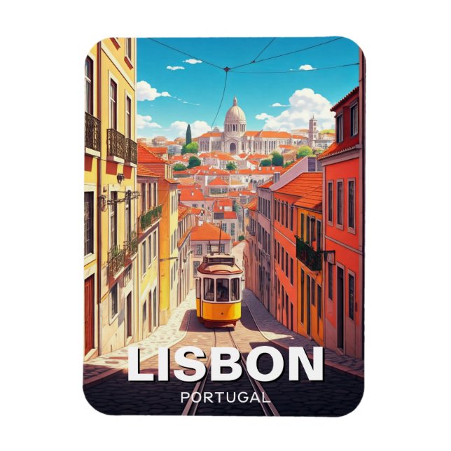 Magnet Flexible Lisbonne Portugal Voyage Alfama Panthéon National (Vertical)