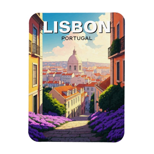 Magnet Flexible Lisbonne Portugal Voyage Alfama Panthéon National (Vertical)