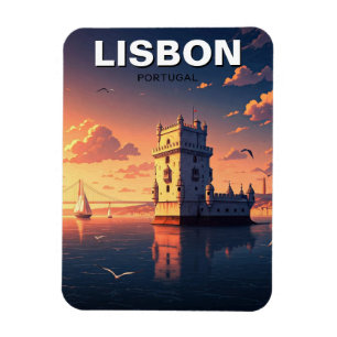 Magnet Flexible Lisbonne Portugal Voyage Tour Belem