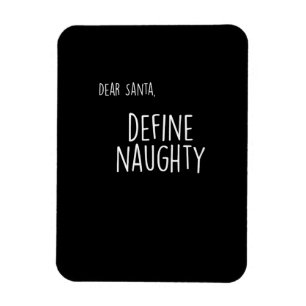 Magnet Flexible Liste drôle de Noël de Santa Chéri ou Méchant 