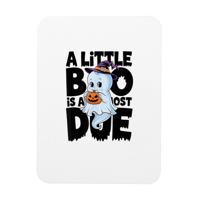 Magnet Flexible Little Boo Est Presque Dû Mignonne Grossesse Hallo (Vertical)