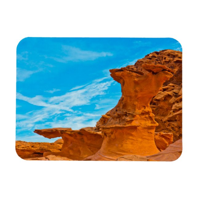 Magnet Flexible Little Finland Red Rock Sculptures (Horizontal)