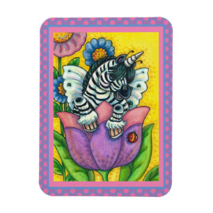 Magnet Flexible LITTLE ZEBO WHIMSYNICKER, Imaginaire UNICORN ZEBRA