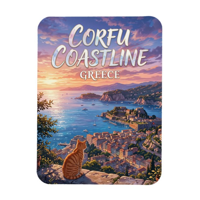 Magnet Flexible Littoral de Corfou Grèce (Vertical)