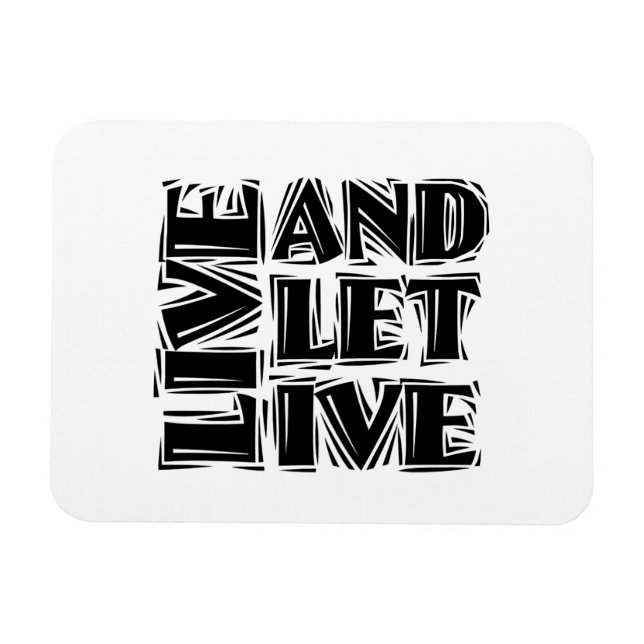 Magnet Flexible Live and Let Live 12 Step Recovery Slogan Citation (Horizontal)