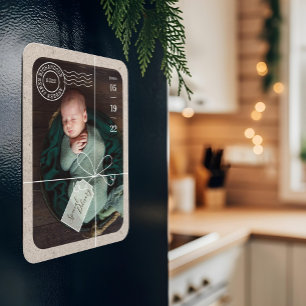 Magnet Flexible Livraison spéciale Parcelle Baby Birth Stats & Pho