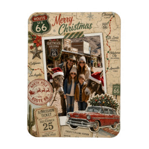 Magnet Flexible Livre de souvenirs personnalisé Route 66 vintage p
