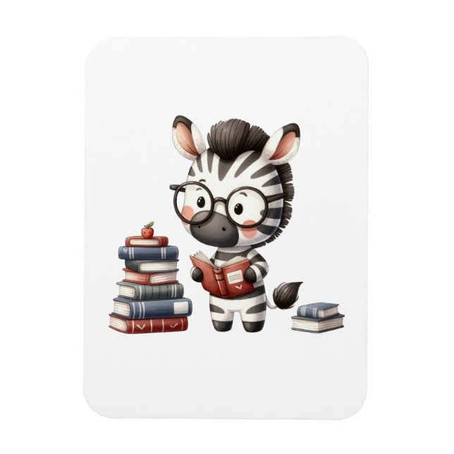 Magnet Flexible Livres de lecture Zèbre. (Vertical)
