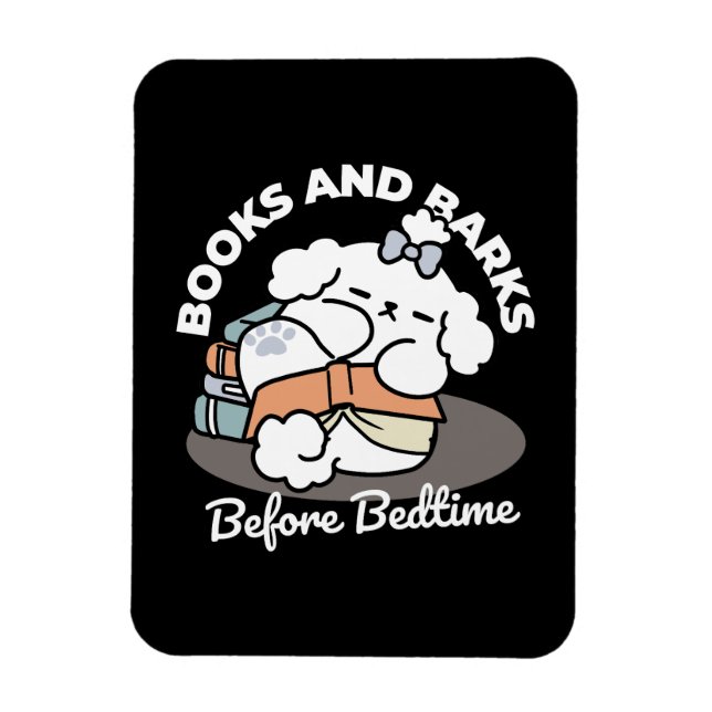 Magnet Flexible Livres et écorces - Conception de lecture de chien (Vertical)