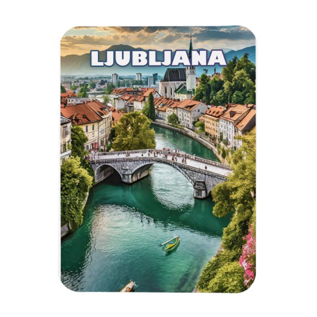 Magnet Flexible Ljubljana, joyau slovène (Vertical)