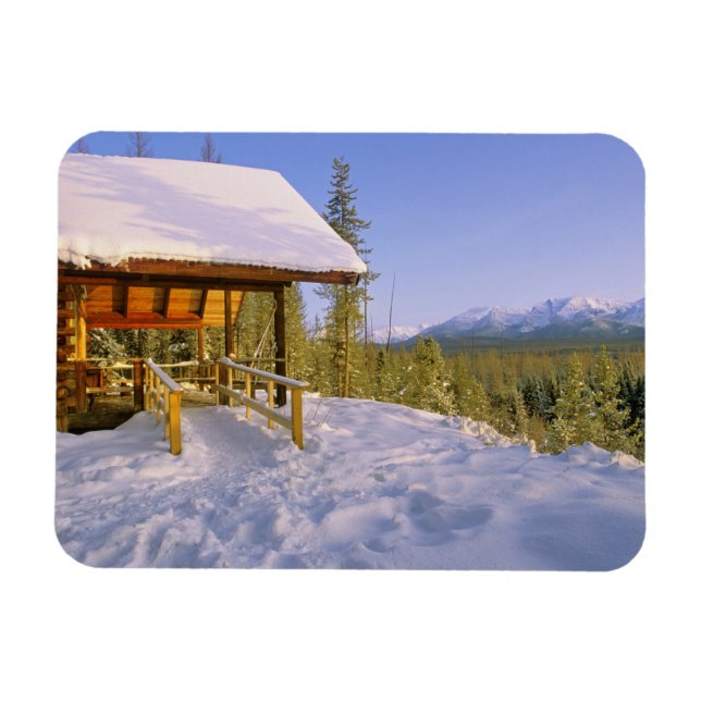 Magnet Flexible Location de la cabane USFS Schnauss en hiver avec  (Horizontal)