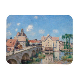 Magnet Flexible L'œuvre d'art d'Alfred Sisley - Le Pont de Moret