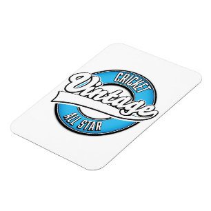 Magnet Flexible Logo Cricket Vintage all star