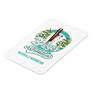 Magnet Flexible logo de Badger Mountain Waterville Washington Ski