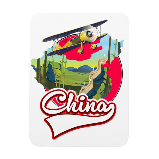 Magnet Flexible logo de carte de voyage en Chine (Vertical)