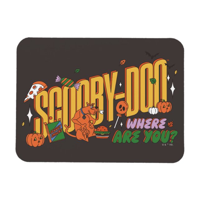 Magnet Flexible Logo de friandise d'Halloween de Scooby-Doo (Horizontal)