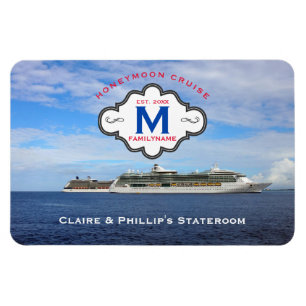 Magnet Flexible Logo de la famille de croisière de lune de miel de