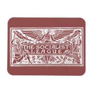 Magnet Flexible Logo de la Ligue socialiste blanc sur rouge
