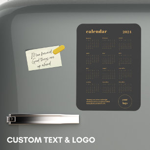Magnet Flexible Logo de la marque commerciale 2024 Calendrier de N