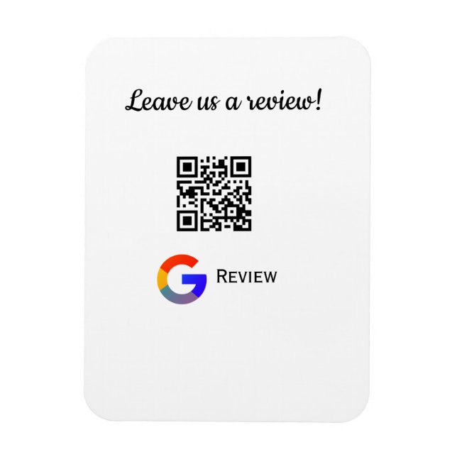 Magnet Flexible logo de l'entreprise de révision Google Scan QR re (Vertical)