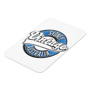 Magnet Flexible logo de style vintage Sydney Australie