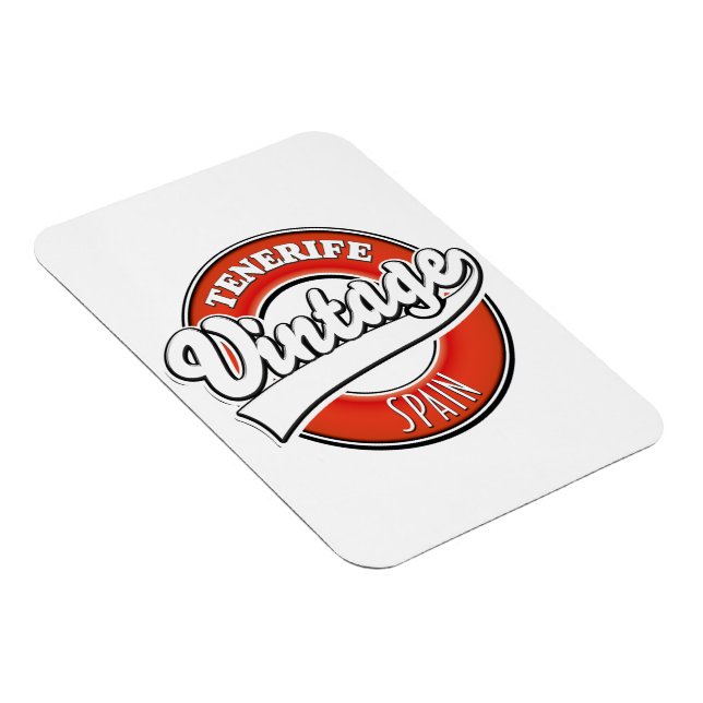 Magnet Flexible logo de Tenerife Espagne style vintage (Côté Droit)