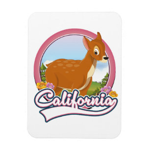 Magnet Flexible logo de vacances de California Deer