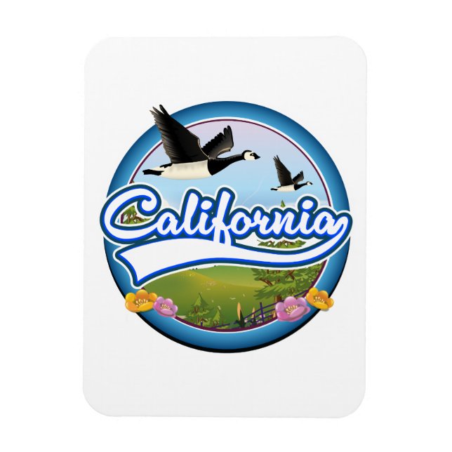 Magnet Flexible logo de vacances de California Geese (Vertical)