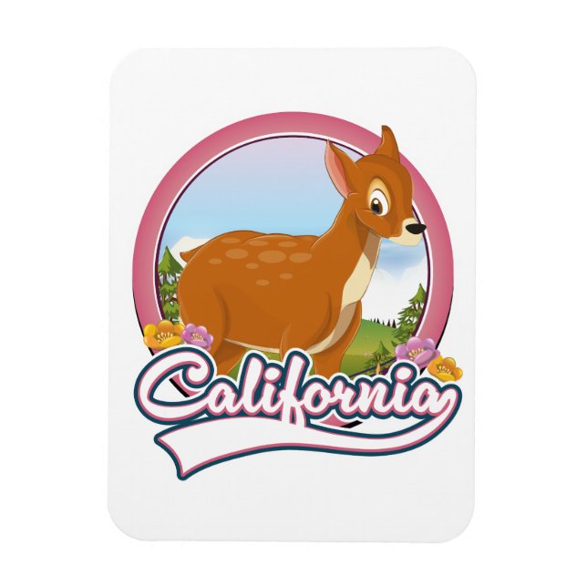 Magnet Flexible logo de vacances de cerf de Californie (Vertical)