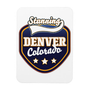 Magnet Flexible logo de voyage de Denver Colorado