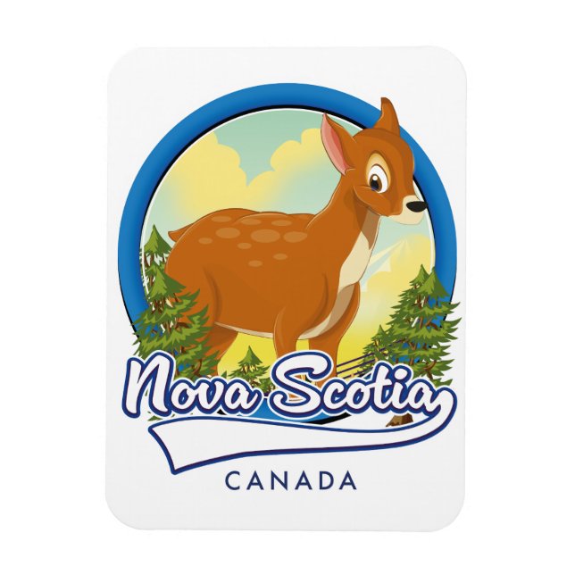 Magnet Flexible logo de voyage de Nouvelle-Écosse Canada (Vertical)